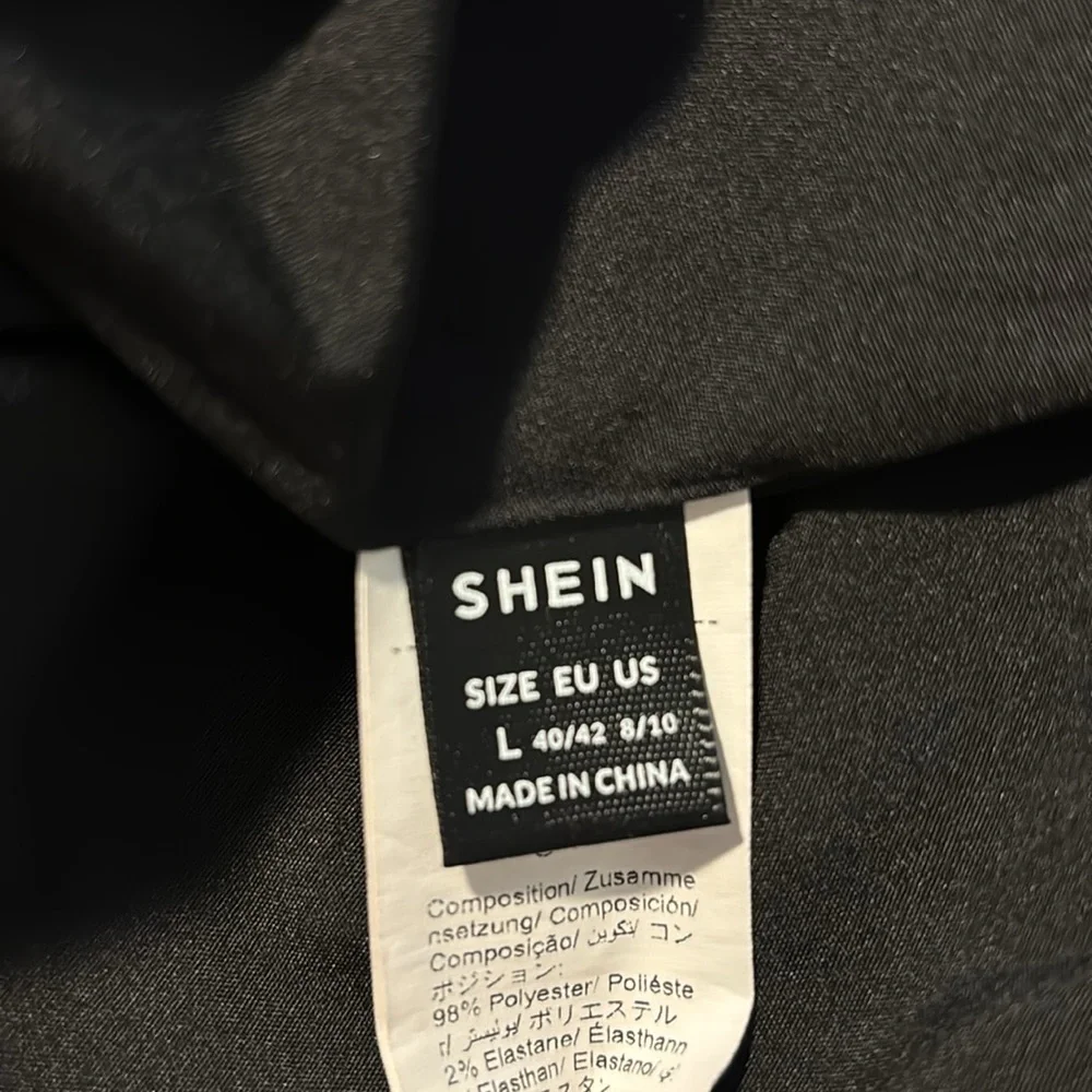 SHEIN Black Button-Up Romper - Picture 7 of 9